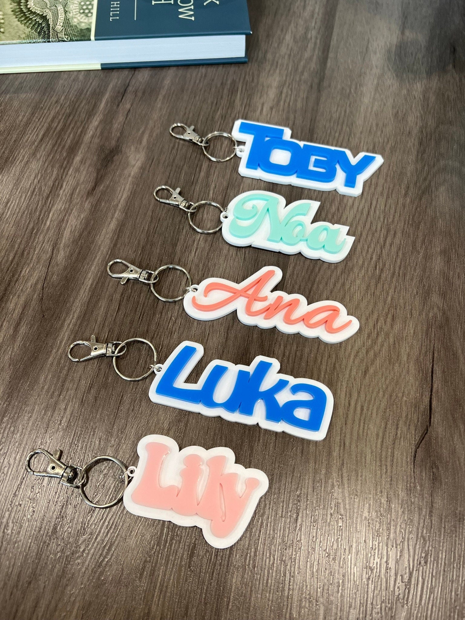 Kids hot sale name keychain